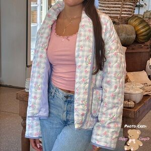 HAPPY CAMP3R Cotton Candy Oversized Quilted Jacket